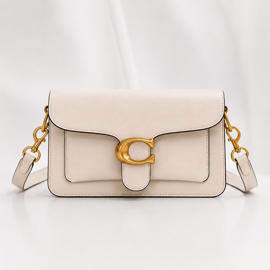 Coach Tabby 26 Leather 2-Way Crossbody & Shoulder Bag White F73995
