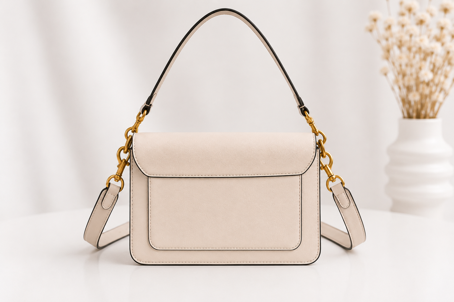Coach Tabby 26 Leather 2-Way Crossbody & Shoulder Bag White F73995