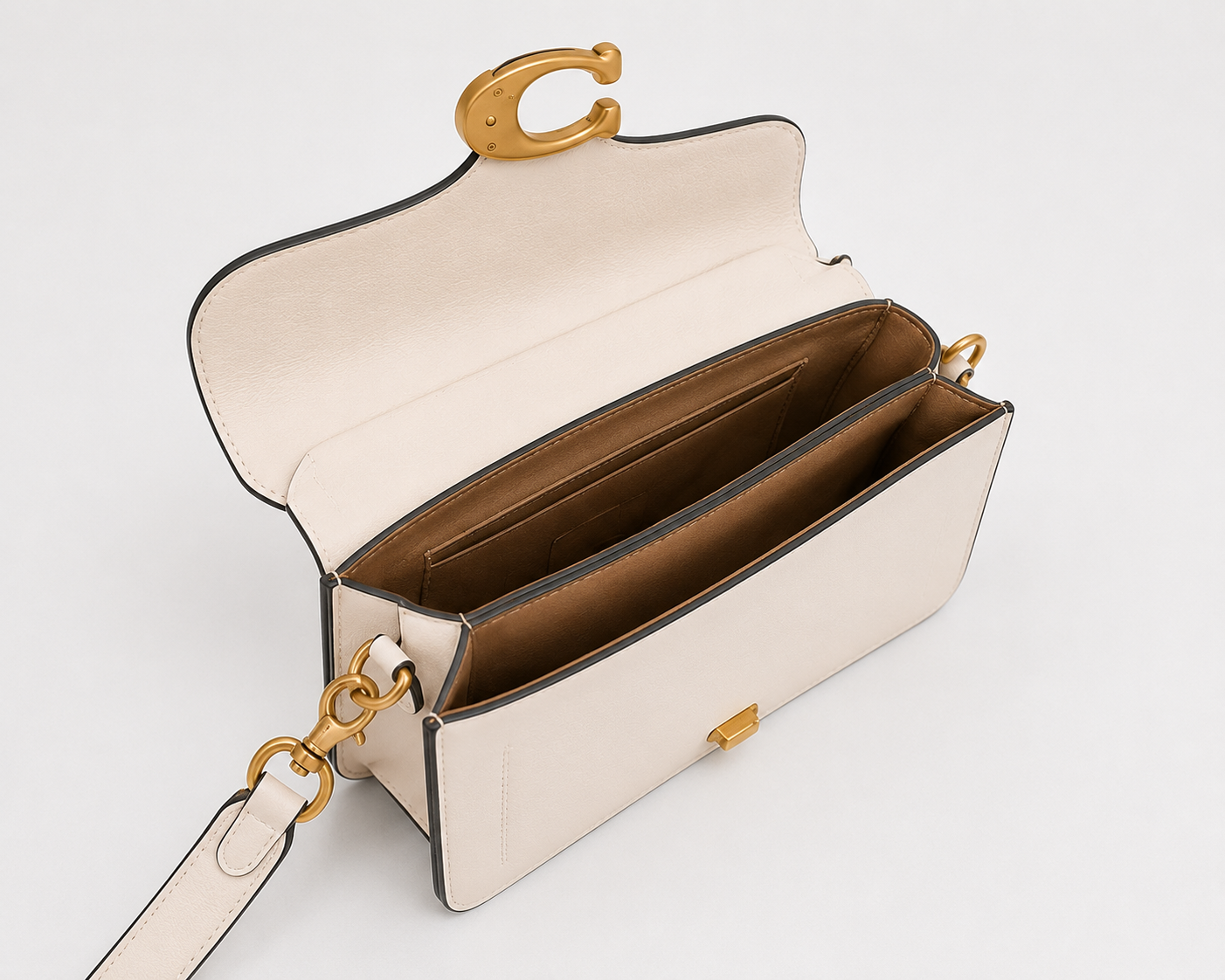 Coach Tabby 26 Leather 2-Way Crossbody & Shoulder Bag White F73995