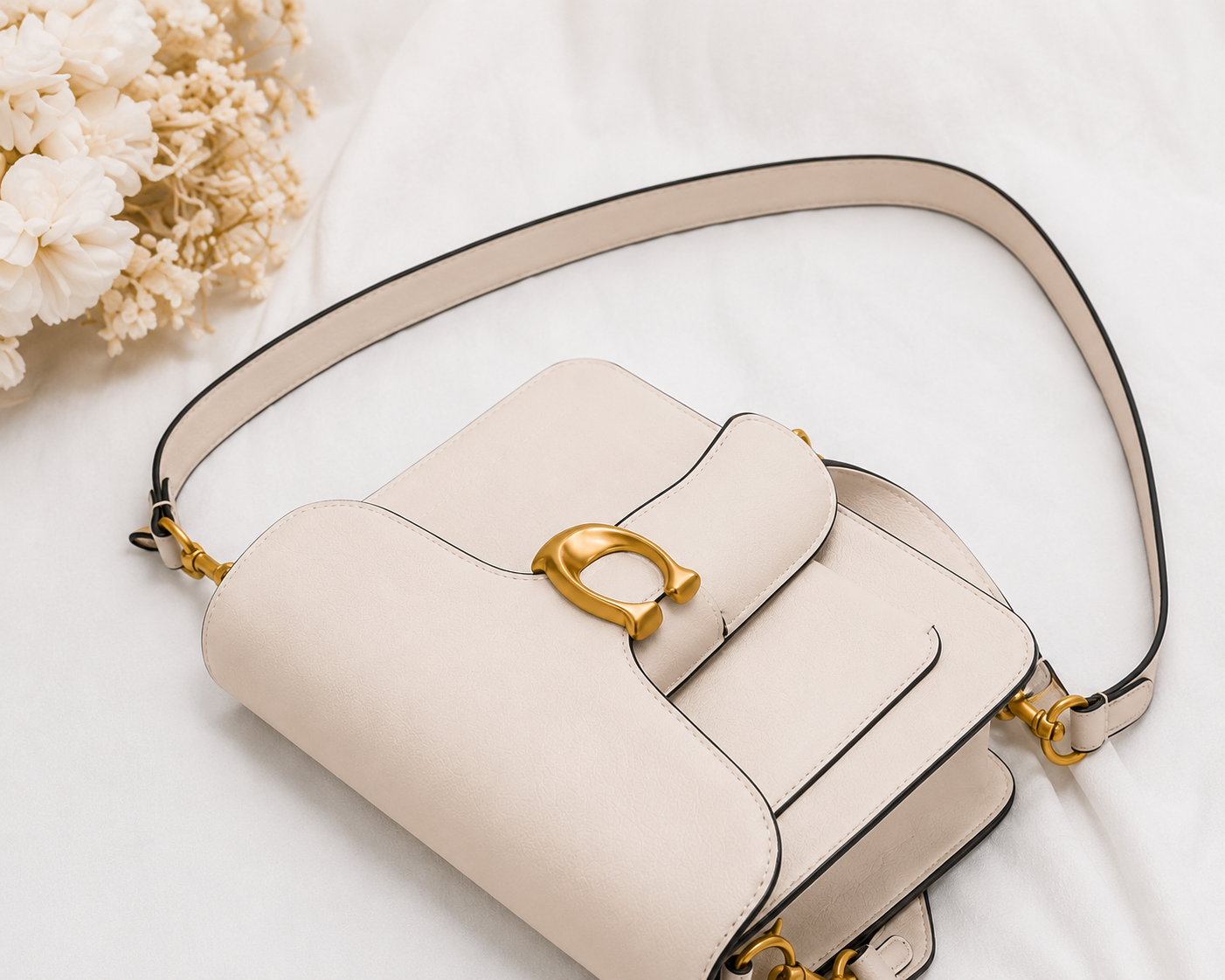 Coach Tabby 26 Leather 2-Way Crossbody & Shoulder Bag White F73995