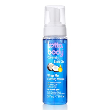 Lottabody Coconut & Shea Wrap Me Foaming Mousse – Hair Styling Foam 7 oz