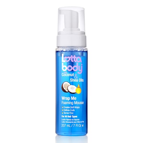 Lottabody Coconut & Shea Wrap Me Foaming Mousse – Hair Styling Foam 7 oz