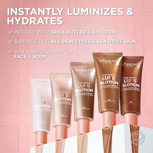 L'Oréal Paris True Match Lumi Glotion 903 Medium – Natural Glow Enhancer 1.35 fl oz