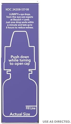 Lumify Redness Relief Eye Drops – Whiter & Brighter Looking Eyes 0.08 oz