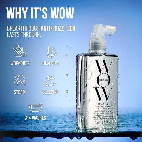 COLOR WOW Dream Coat Anti-Humidity Spray – Frizz Control for Smooth, Glass-Like Hair