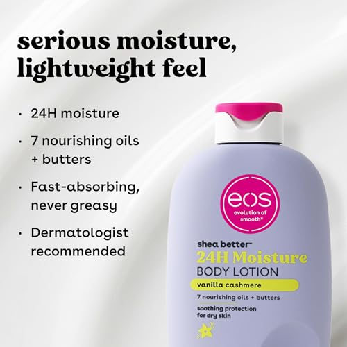 eos Shea Better Body Lotion Vanilla Cashmere – 24-Hour Moisture 16 fl oz