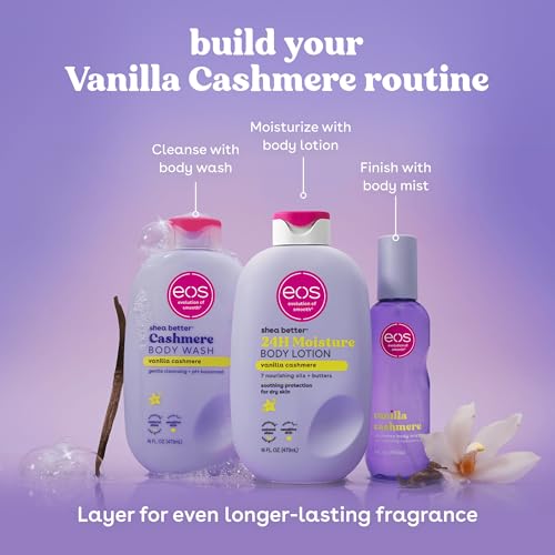 eos Shea Better Body Lotion Vanilla Cashmere – 24-Hour Moisture 16 fl oz