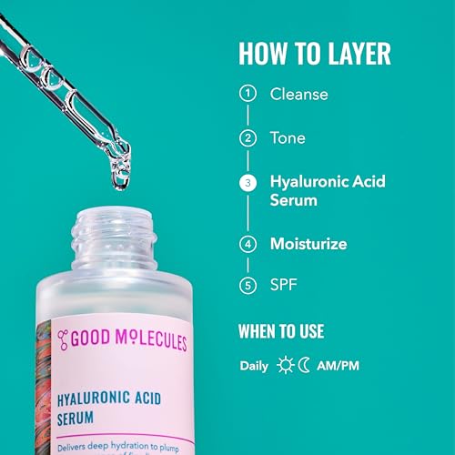 Good Molecules Hyaluronic Acid Serum – Hydrating Face Serum 1 fl oz