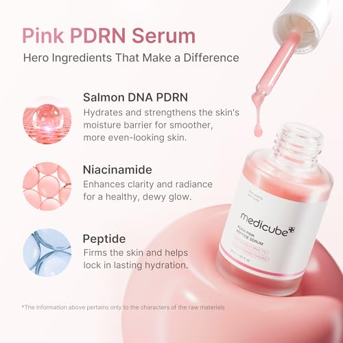 Medicube PDRN Pink Peptide Serum with Salmon DNA – Hydrating Korean Face Serum