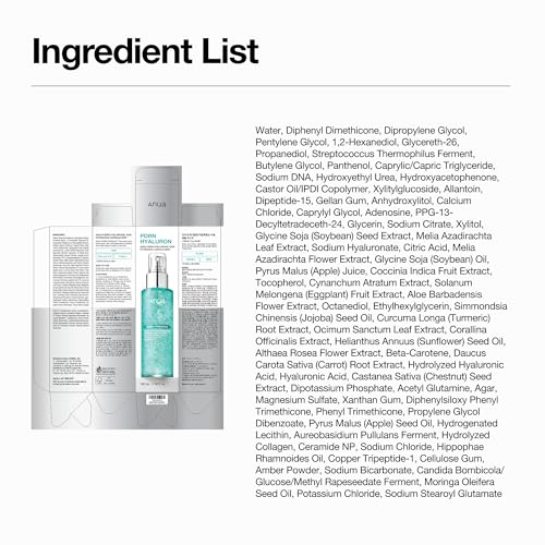 Anua PDRN Collagen Glow Facial Serum Spray – Hydrating Korean Skincare 3.38 fl oz