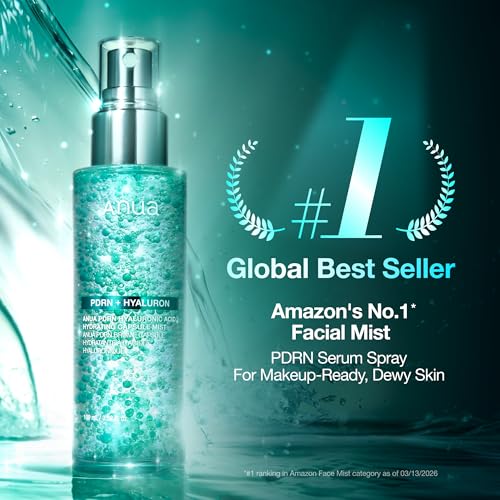 Anua PDRN Collagen Glow Facial Serum Spray – Hydrating Korean Skincare 3.38 fl oz