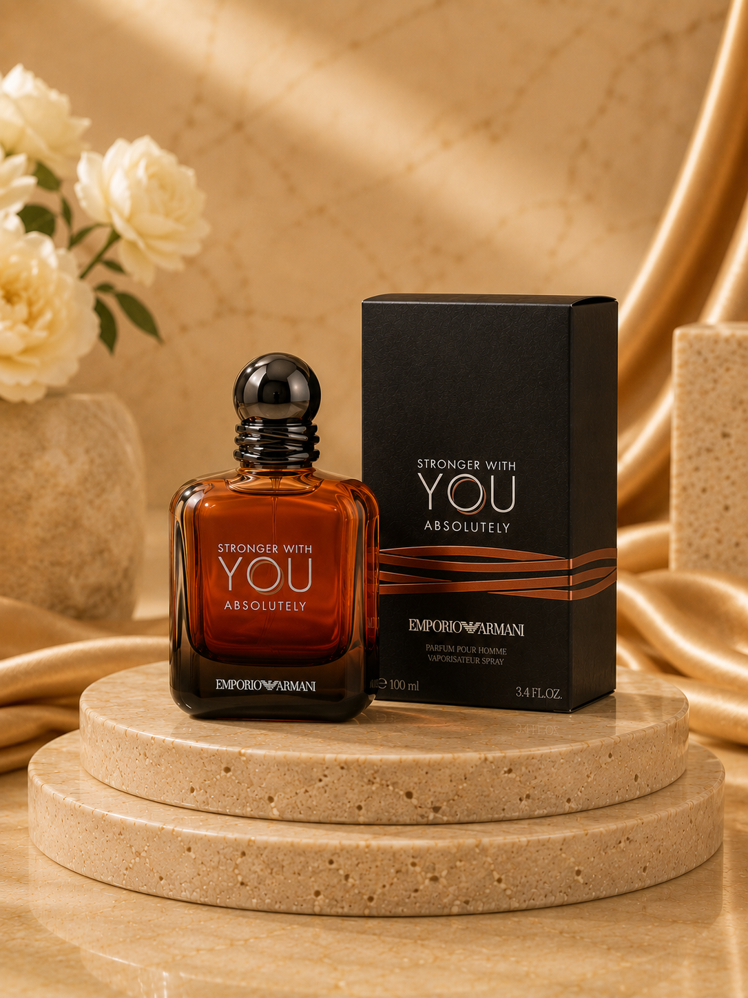 Emporio Armani Stronger With You Absolutely Parfum | Luxury Men's Long-Lasting Fragrance 100ml