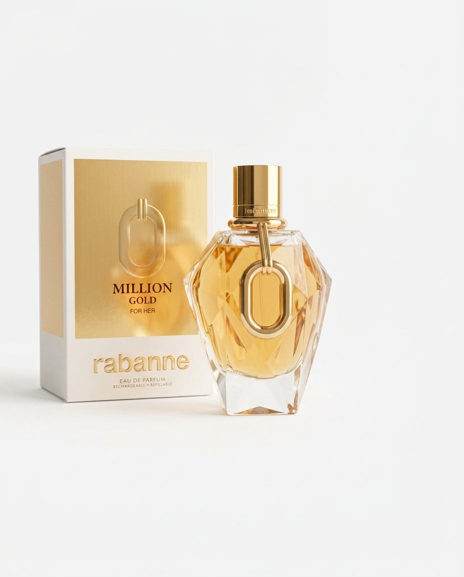 Million Gold by Paco Rabanne Eau de Parfum 3 oz Refillable Fragrance Spray