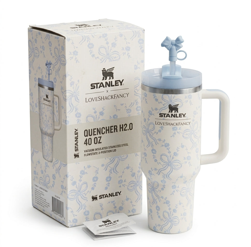 LoveShackFancy x Stanley 1913 Winter Ice 40oz Insulated Tumbler with Bow Design – photo 3