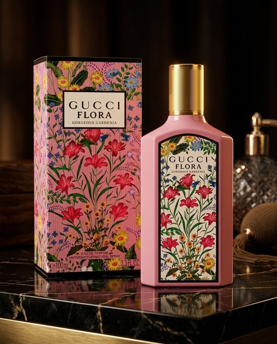 Gucci Flora Gorgeous Gardenia EDP – Designer Luxury Floral Perfume for Women (100ml)