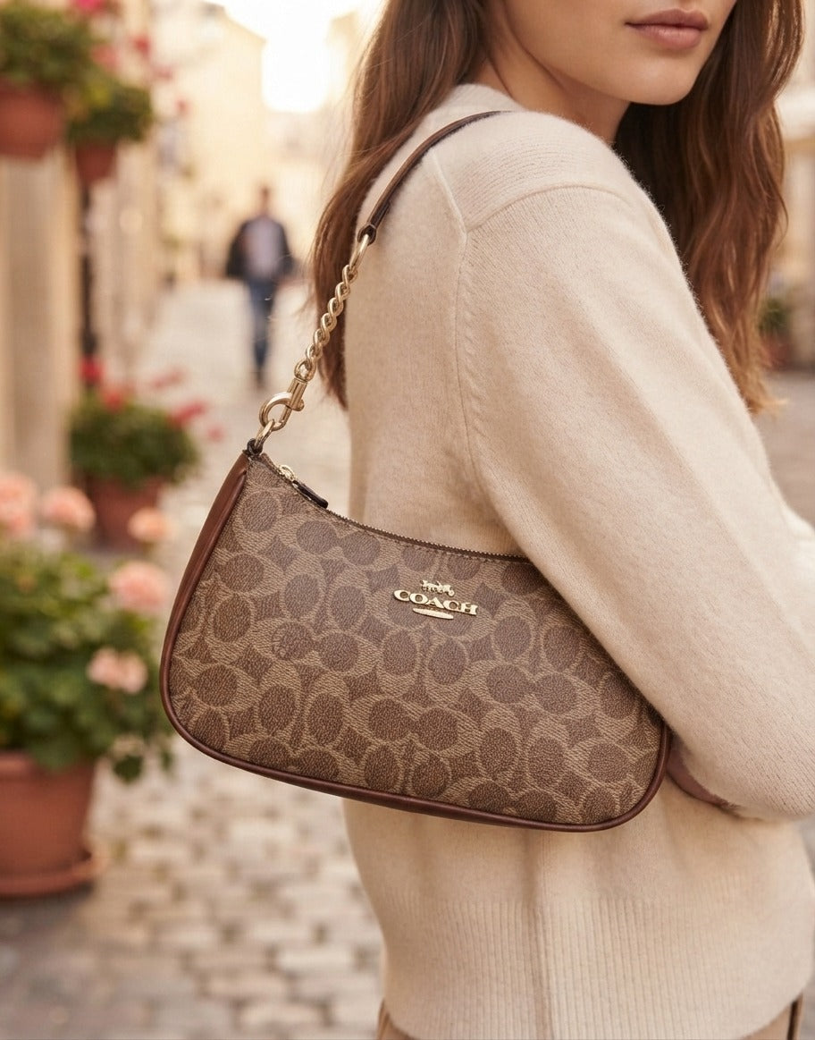 Coach Teri Shoulder Bag in Refined Pebble Leather