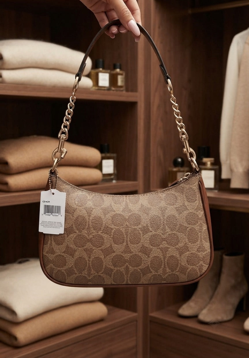 Coach Teri Shoulder Bag in Refined Pebble Leather