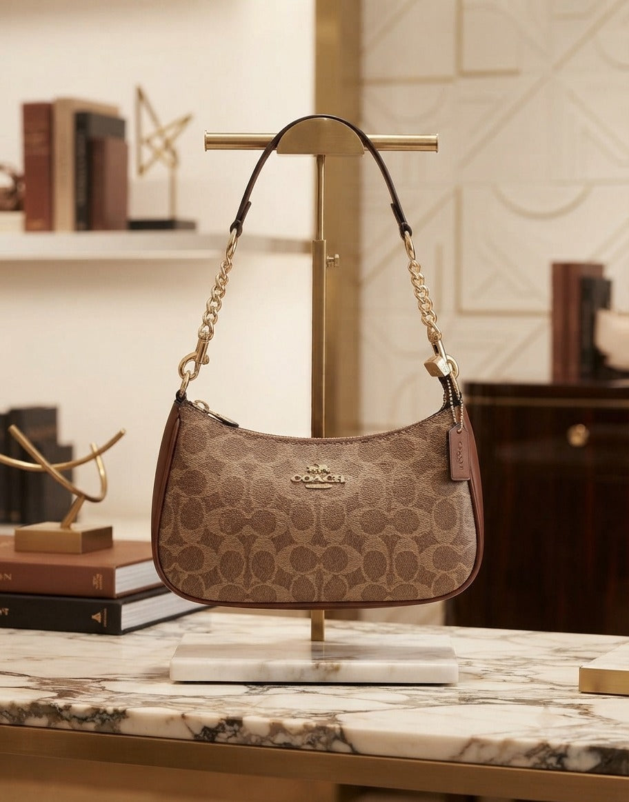Coach Teri Shoulder Bag in Refined Pebble Leather