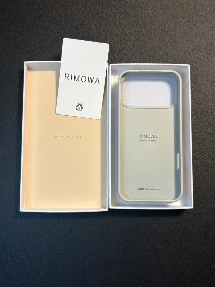 RIMOWA iPhone 17 Pro Max Aluminum Case – Silver | Premium Protective Phone Cover