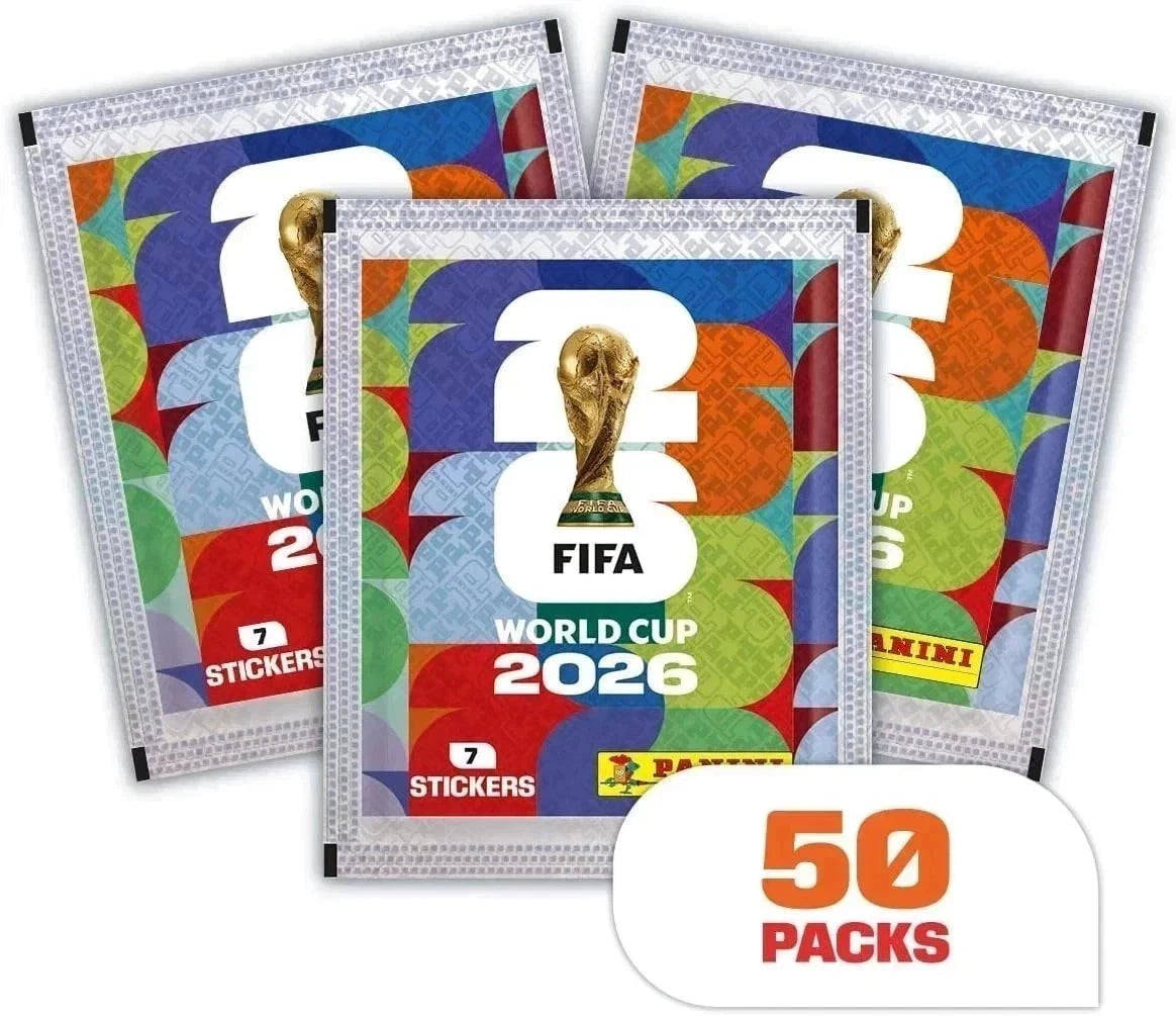 Panini FIFA World Cup 2026 Official Sticker Box – 50 Packs, 350 Stickers