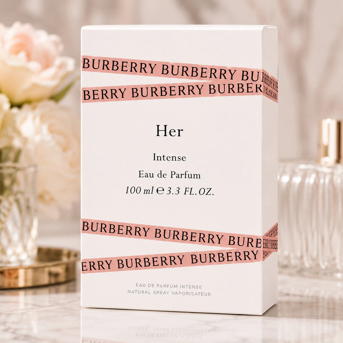 Burberry Her Intense Eau De Parfum Spray 3.3oz/100ml for Women Fragrance Scent
