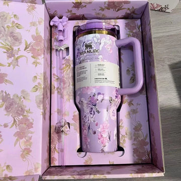 Stanley x LoveShackFancy Quencher 40 oz Tumbler – Floral Purple