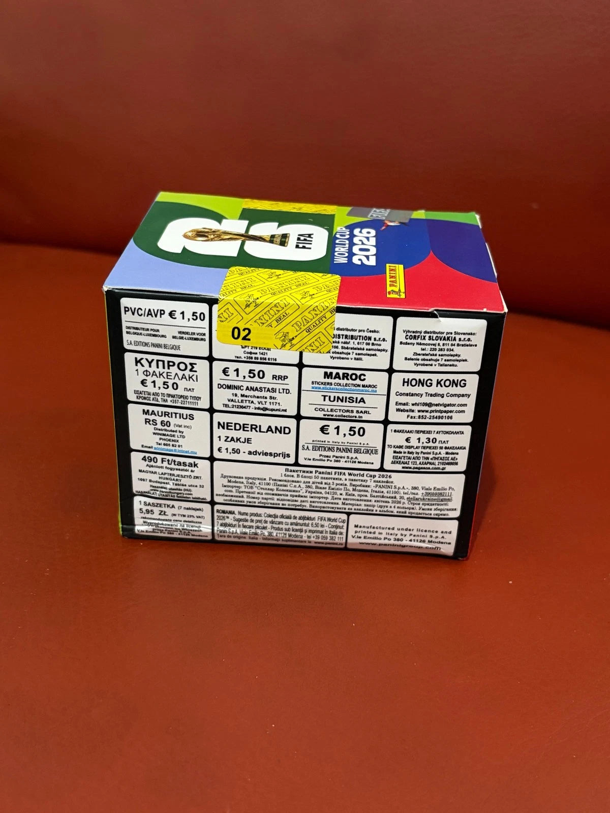 Panini FIFA World Cup 2026 Official Sticker Box – 50 Packs, 350 Stickers